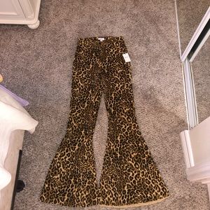 Size M forever 21 leopard bell bottoms
